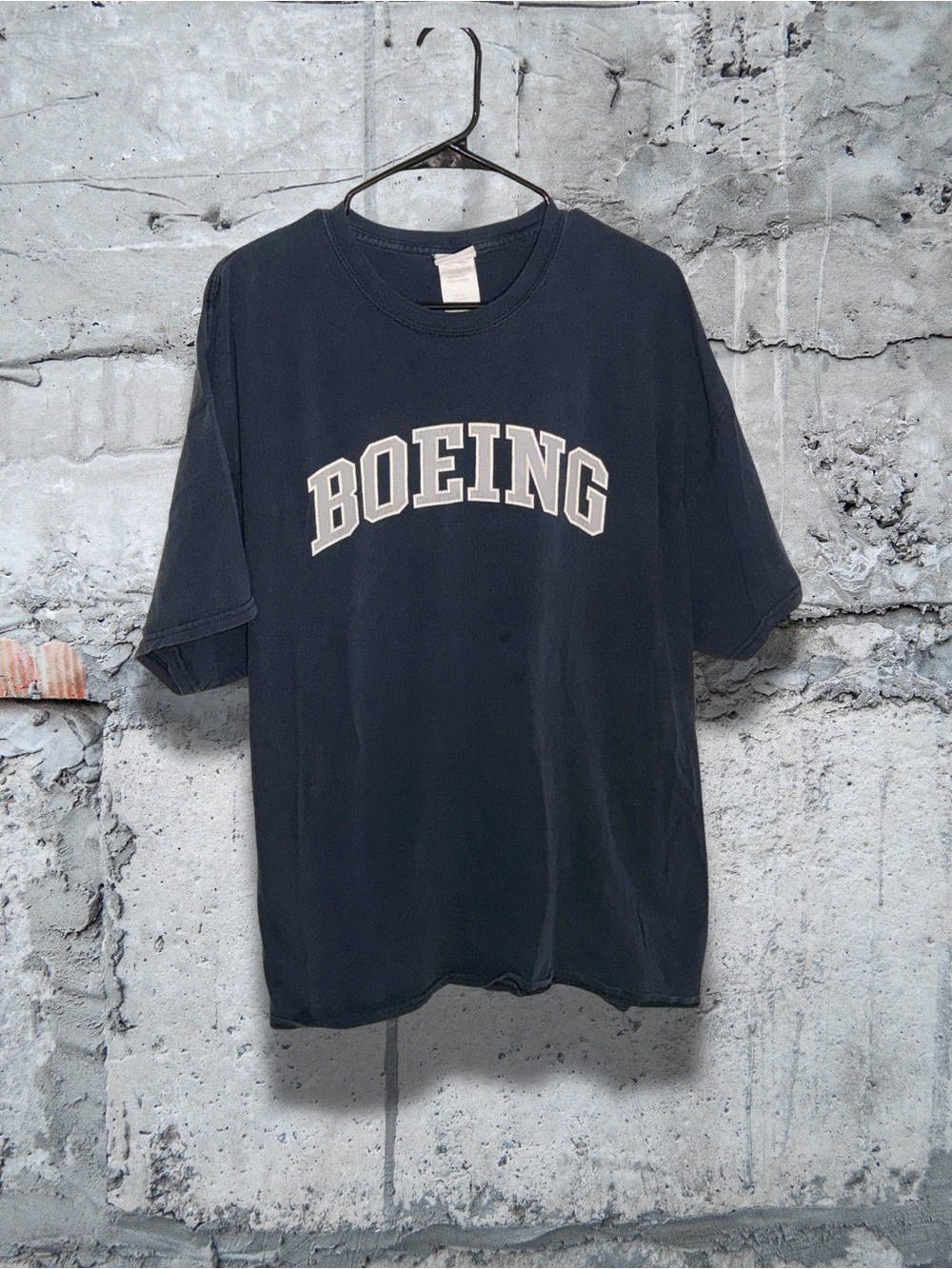 Boeing Men's Black Graphic Crewneck Tee